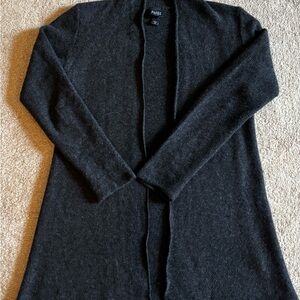 Eileen Fisher Charcoal Open Front Cardigan-Small Petite EUC